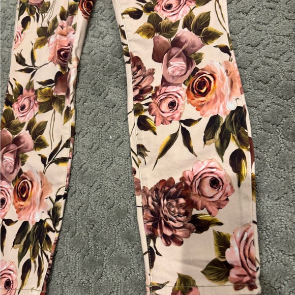 L'AGENCE Cream/Pink Floral Margot High Rise Skinny Ankle Jean Sz 28 EUC - Picture 5 of 11